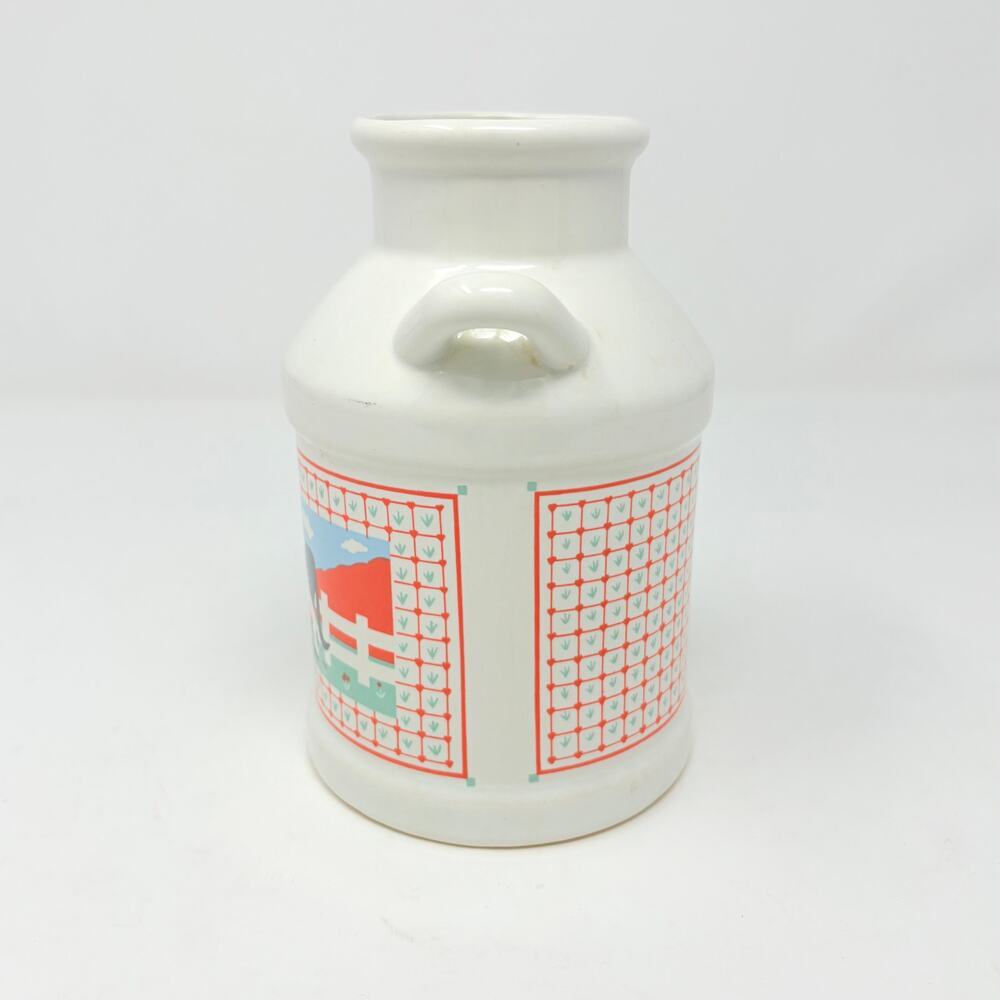 Vtg 80s Himark Peaches N Cream Cow Canister Utensils Trivet NOS Cottagecore - Picture 6 of 16